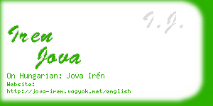 iren jova business card