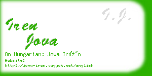 iren jova business card